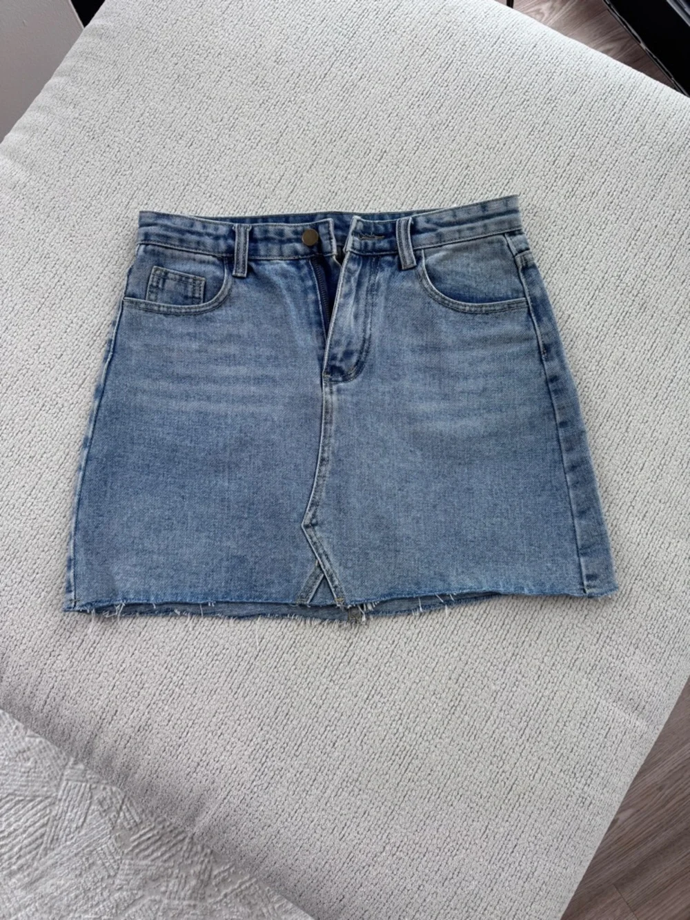 Casual Blue Denim Mini Skirt - Picture 1 of 8